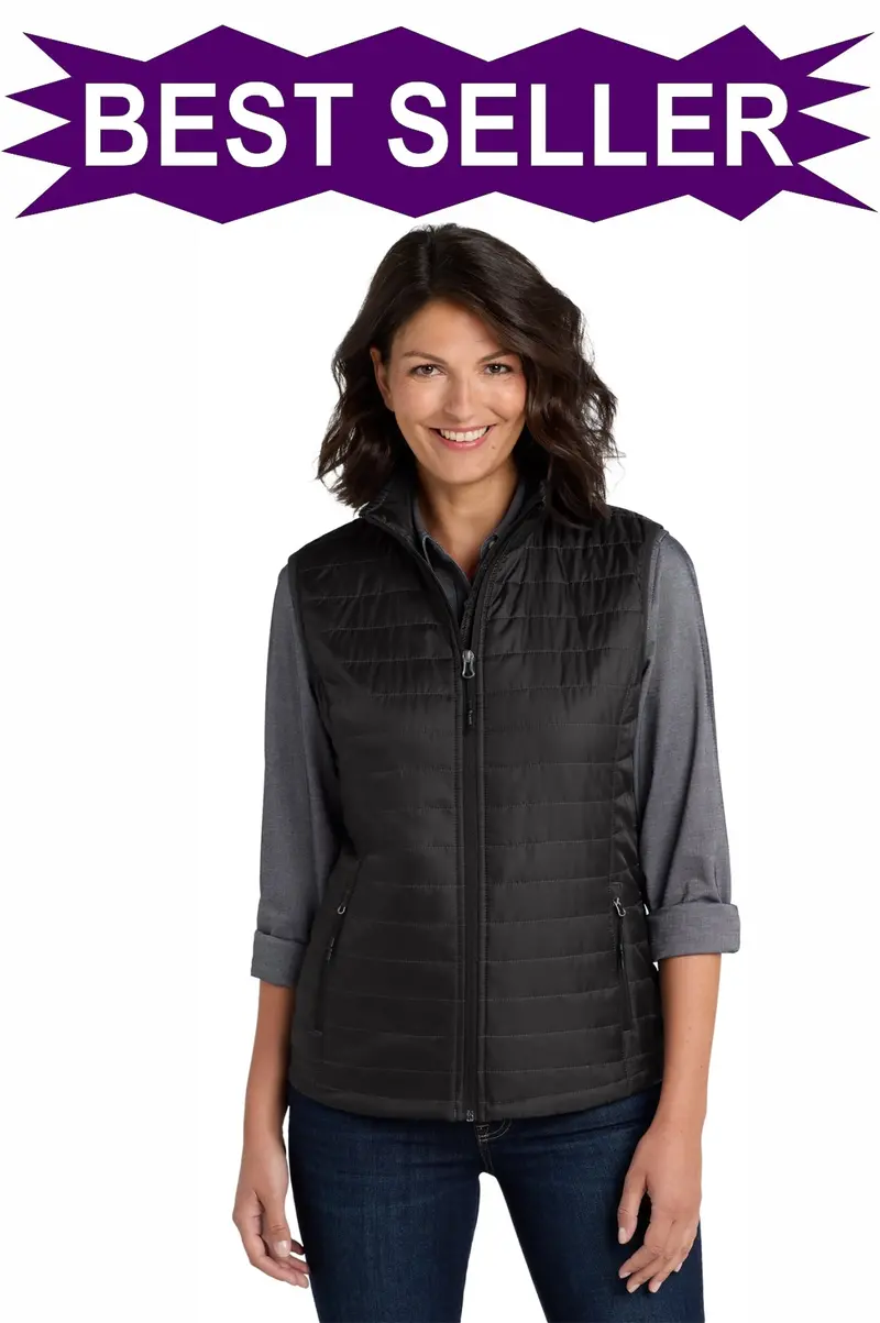 Port Authority Women'S Embroidered Packable Puffy Vest (Style L851) 1