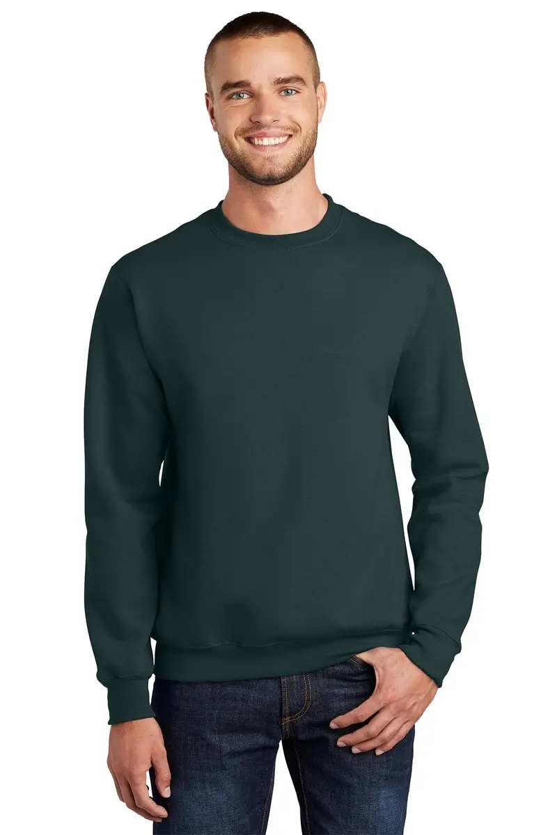 Port & Company Men'S Essential Fleece Screen Printed Crewneck Sweatshirt (Pc90) 1