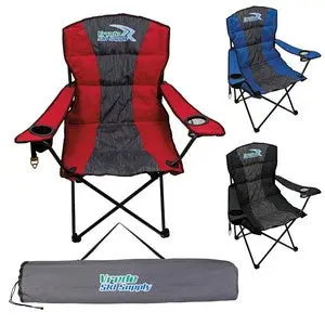 Premium Heather Stripe Chair – Textured Outdoor Folding Seat 1