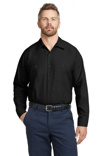 Red Kap Industrial Work Shirt – Long Sleeve, Embroidered 1