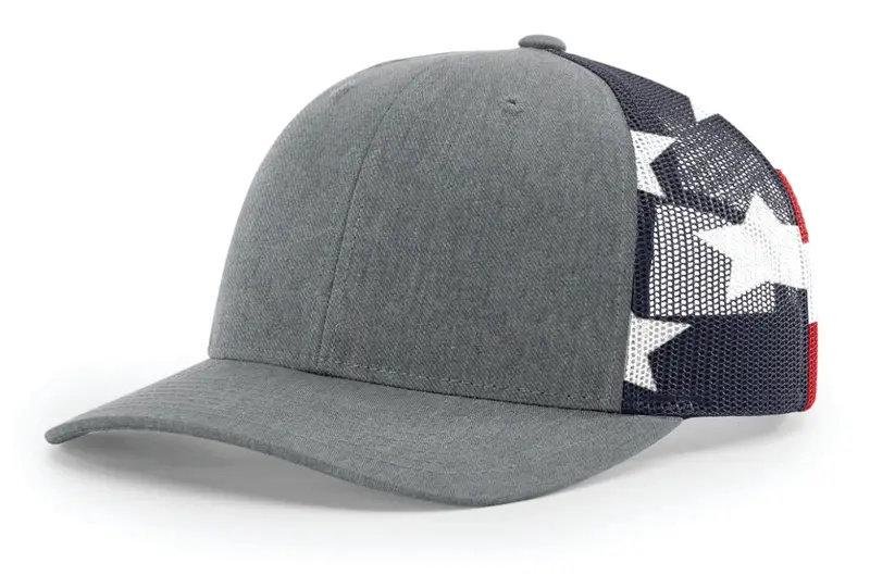 Richardson Printed Mesh Trucker Cap – Youth/Adult Embroidered Design (Style 112Pm) 1