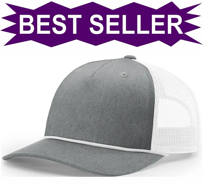 Richardson Rope-Trimmed Trucker Cap – Embroidered Classic Style 1
