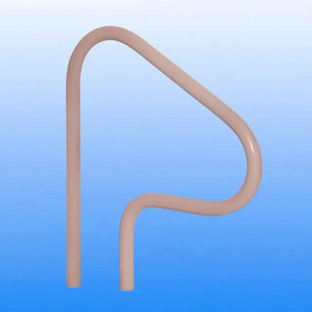 Saftron 26" X 30" Taupe Three-Bend Return-To-Deck Pool Handrail – Model P-326-Rtd-T 1