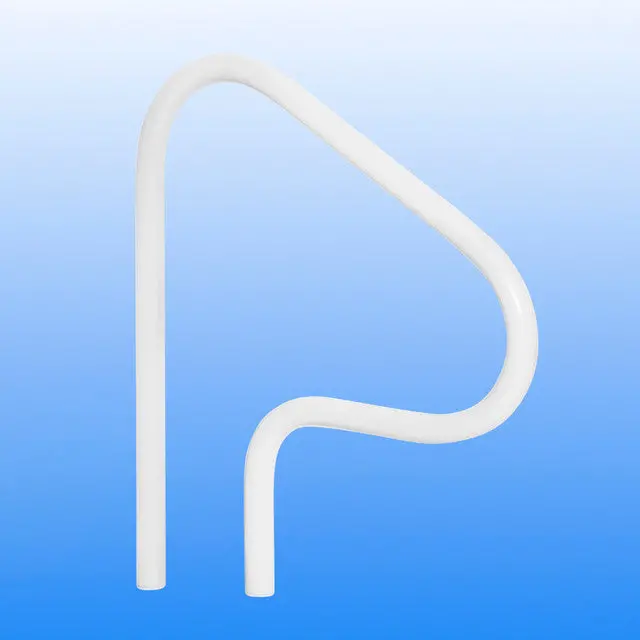 Saftron 26" X 30" White Three-Bend Deck-Return Handrail – Model P-326-Rtd-W 1