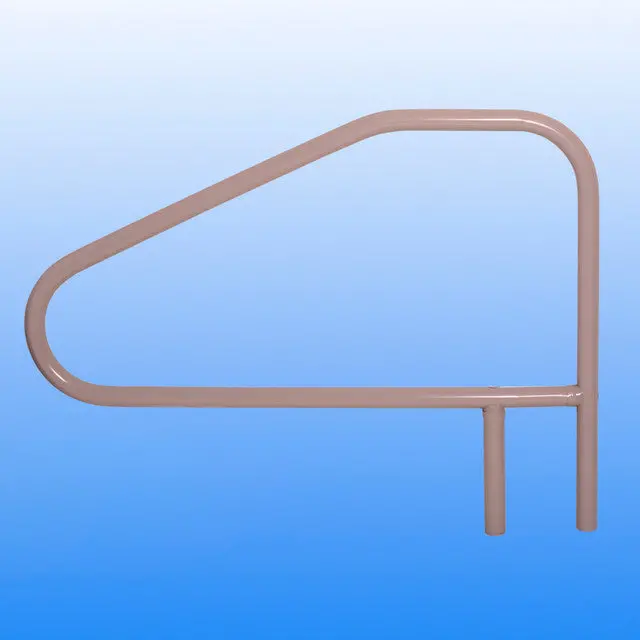 Saftron Taupe Cross-Braced 4-Bend Return-To-Deck Handrail – 48" X 32" (Cbrtd-448-T) 1