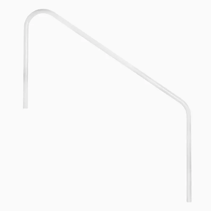 Saftron White 2-Bend 60-Inch Deck-To-Pool Stair Rail – Dtp-260-W 1