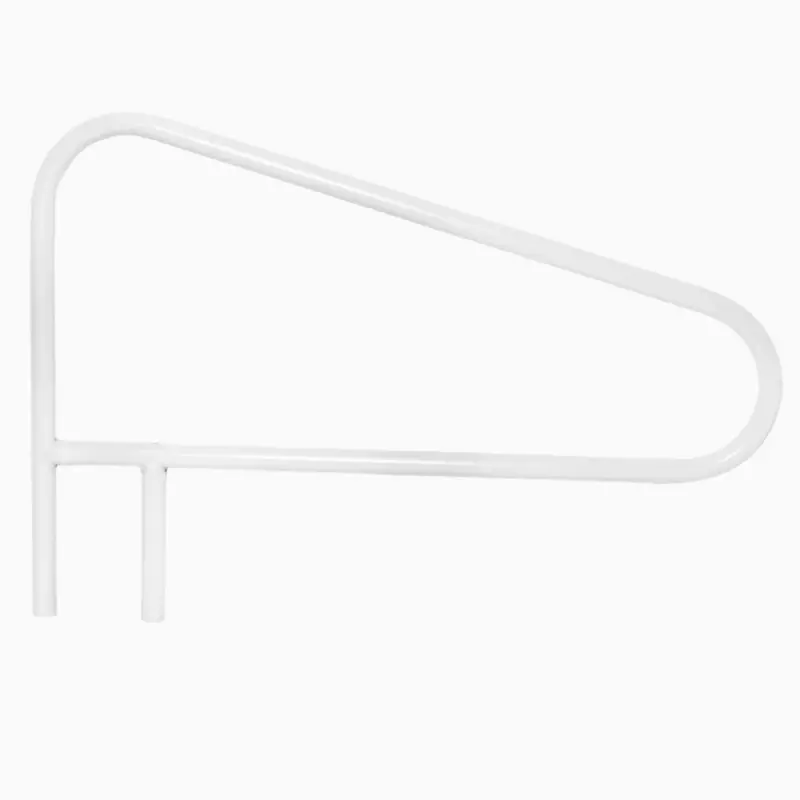 Saftron White 3-Bend Cross-Braced Return-To-Deck Handrail – Cbrtd-352-W 1