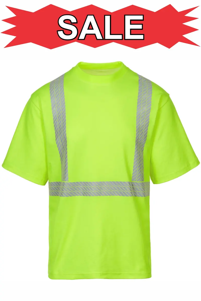 Sale: Max412 Hi-Visibility Ansi Class 2 Printed Cotton-Rich Safety T-Shirt 1
