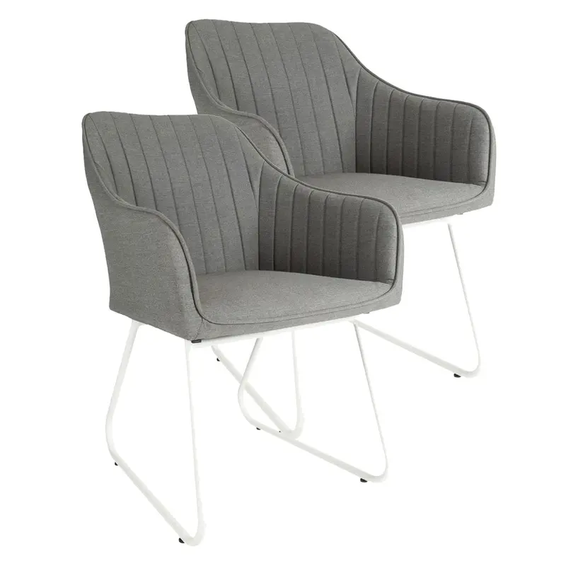 Santorini All-Weather Fabric Dining Chairs – Set Of 2 1