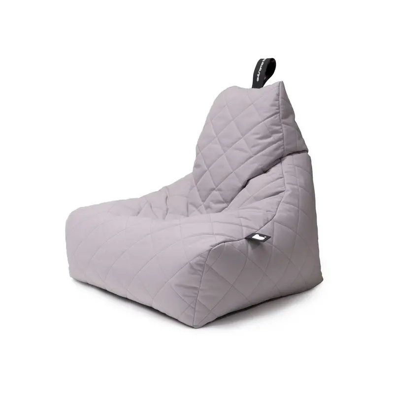 Silver-Grey Quilted Outdoor Bean Bag – Premium Patio Lounger 1