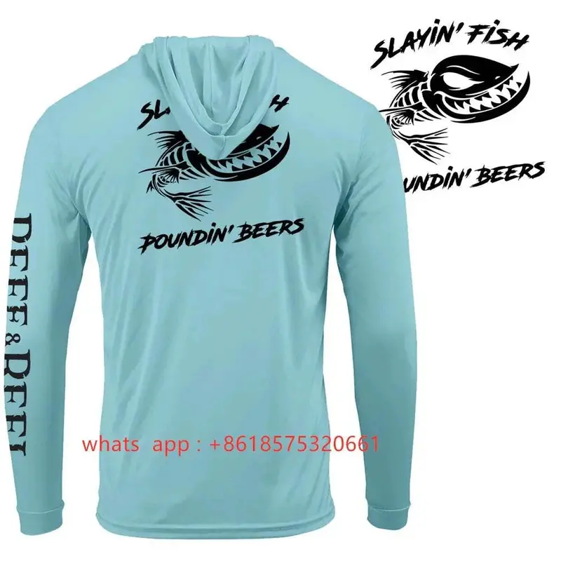 Slayin’ Fish Graphic Long-Sleeve Hoodie – Premium Fishing Outerwear 1