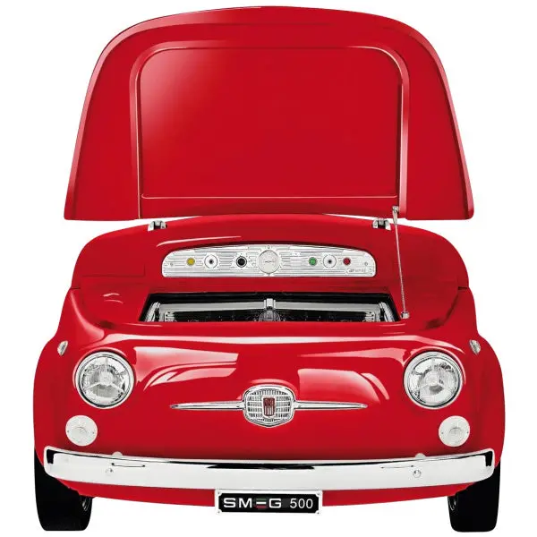 Smeg Fiat 500 Retro Refrigerator – Authentic 1950S-Style Red Fridge Featuring Genuine Fiat 500 Design Elements 1