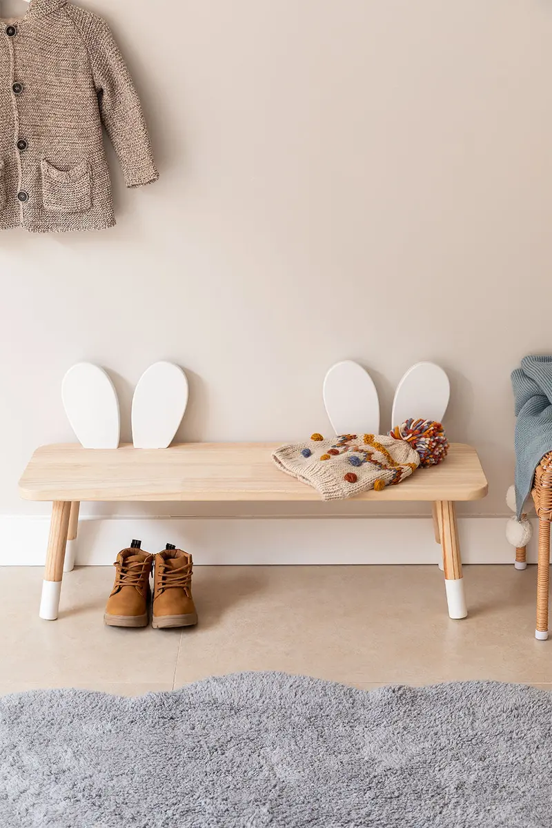 Solid Wood Kids Bench – Minimalist King Design 1