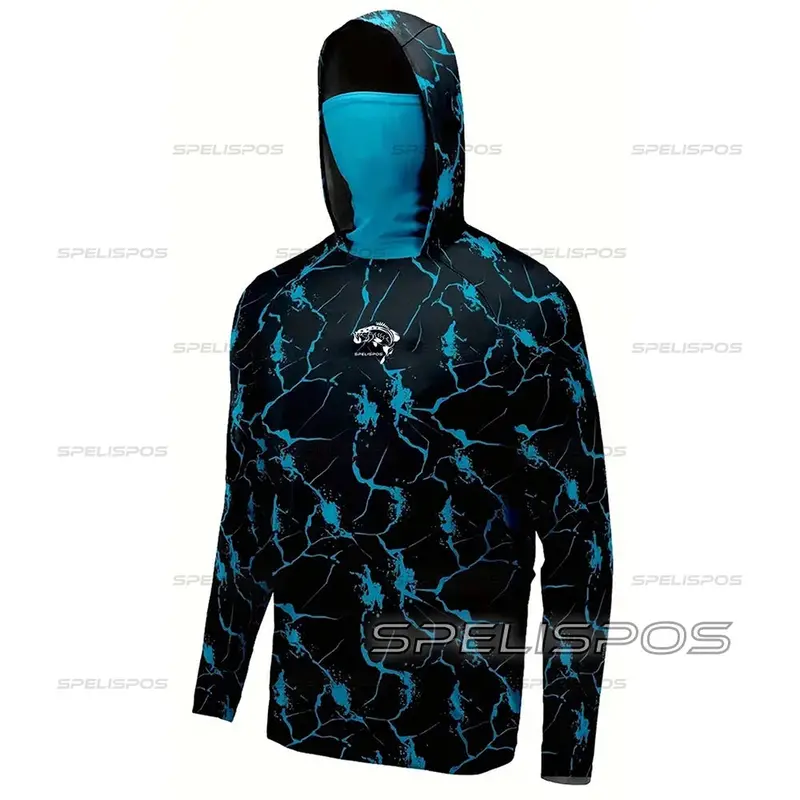 Spelispos Masked Fishing Hoodie – Performance Long-Sleeve Sun-Protective Hoodie For Men 1