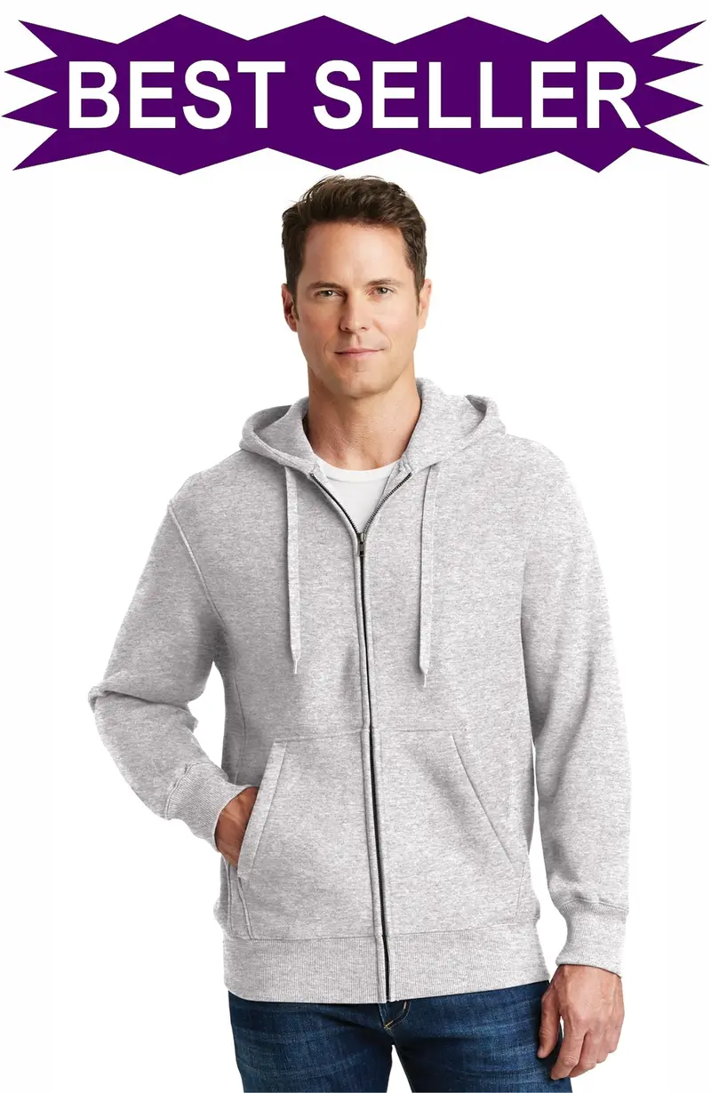 Sport-Tek Men'S Super Heavyweight Embroidered Full-Zip Hooded Sweatshirt (F282) 1