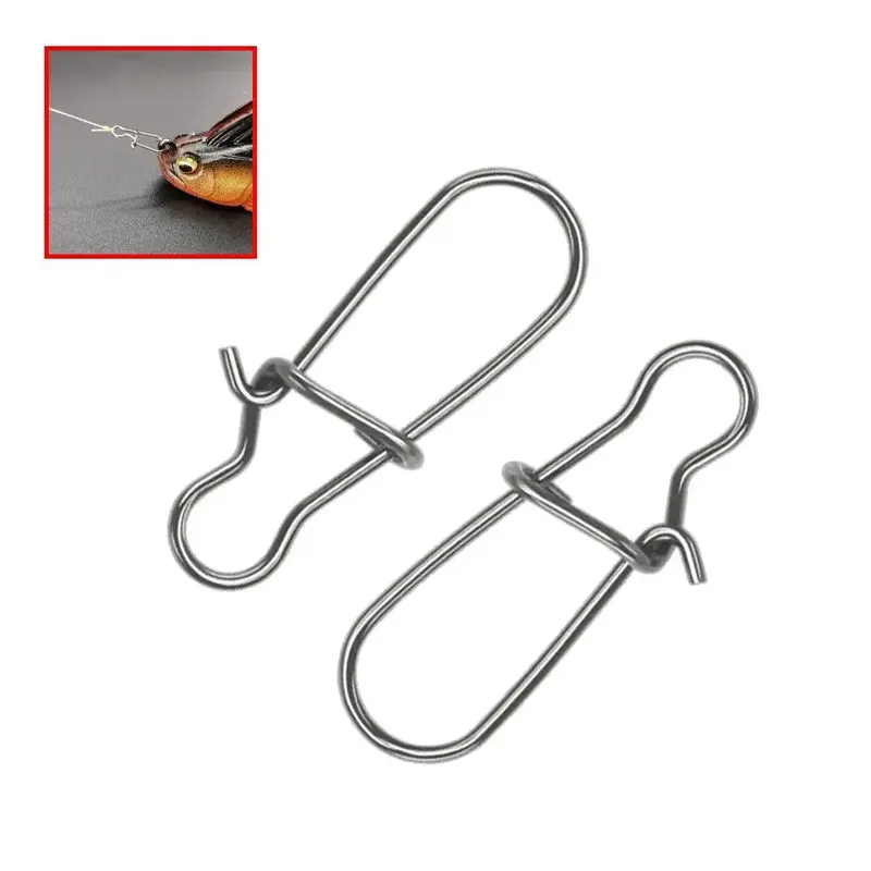 Stainless Steel Swivel Hook Connectors – 50-Piece Line Clip & Lock Kit 1