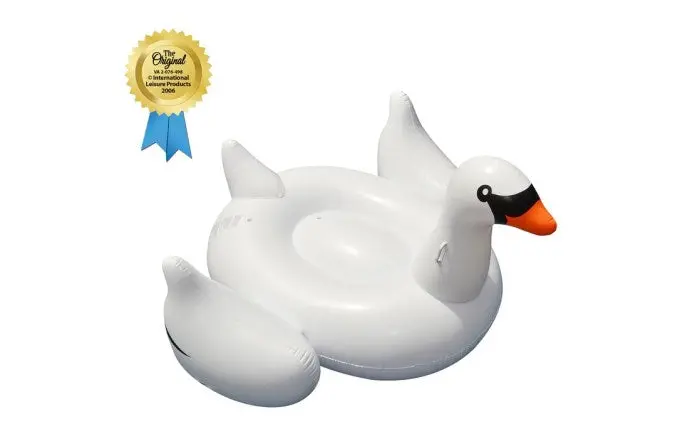 Swimline Original Giant Swan Ride-On Float – 66" Classic Pool Lounger (Swl-90-2120) 1