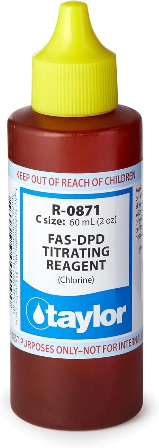 Taylor Fas-Dpd Chlorine Titrating Reagent – 2 Oz Dropper Bottle (R-0871-C) 1