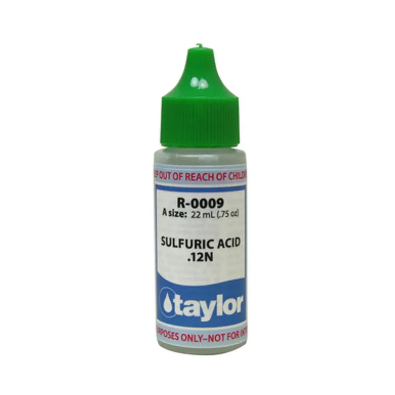 Taylor R-0009-A Sulfuric Acid Standard Solution (0.12N, 0.75 Oz) – Dropper Bottle Format 1
