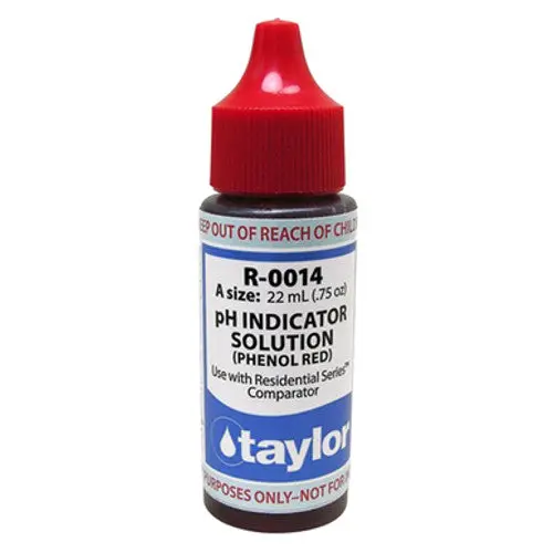 Taylor R-0014-A Ph Test Reagent: 0.75 Oz Phenol Red Indicator For Residential Series Pool Water Test Kits 1
