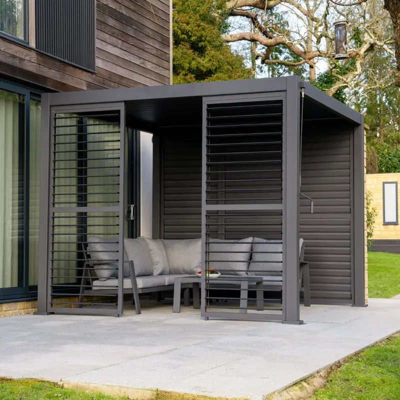 Titan 1.2M Adjustable Louvre Side Panel For 3.6M Aluminium Pergola 1