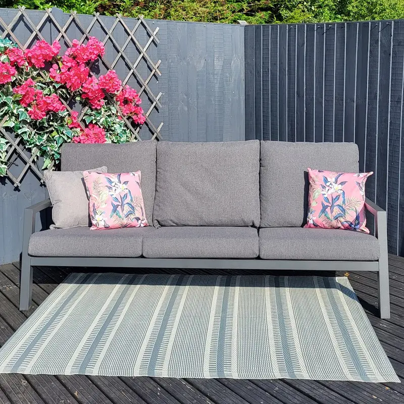 Triton 3-Seat All-Weather Outdoor Sofa – Vila Premium Cushions Included 1