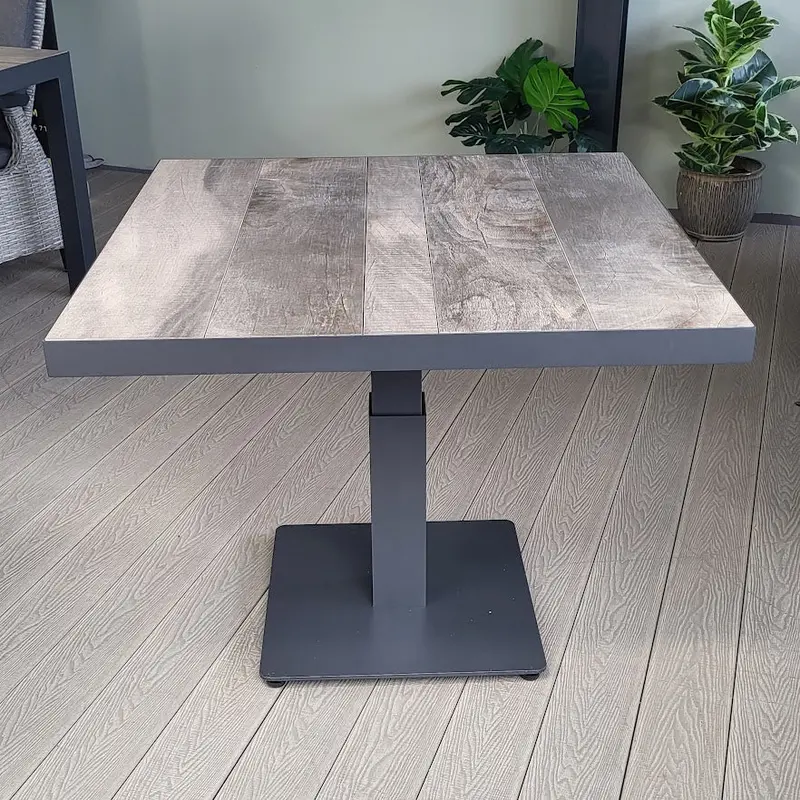 Triton/Kendal Grey Adjustable Square Outdoor Table | Vila 1