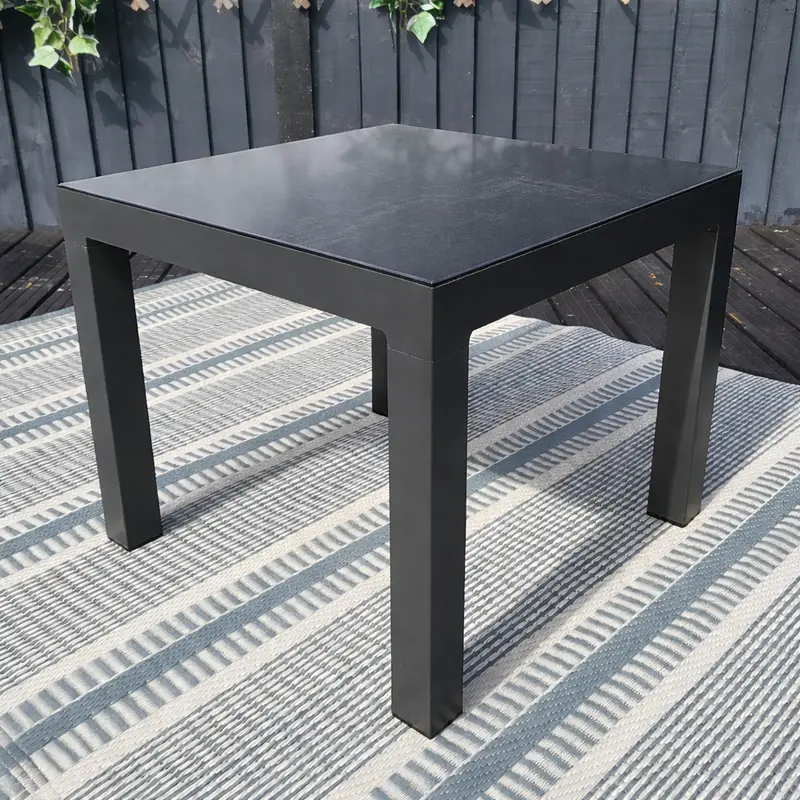 Triton & Kendal Series Glass-Top Side Table – Vila Stylish Outdoor Accent 1