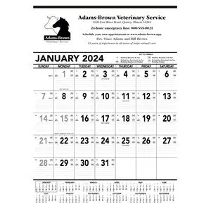 Triumph® Black-And-White Contractor Memo Calendar – Yearly Planner 1