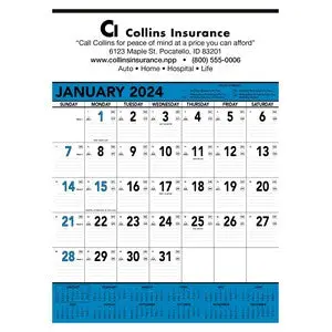 Triumph® Blue-And-Black Contractor Memo Calendar – Functional Desk Organizer 1