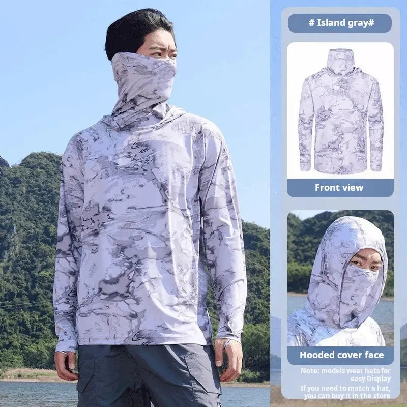 Unisex Ice Silk Sun Protection Hoodie – Quick-Dry Cooling Outdoor Jersey 1