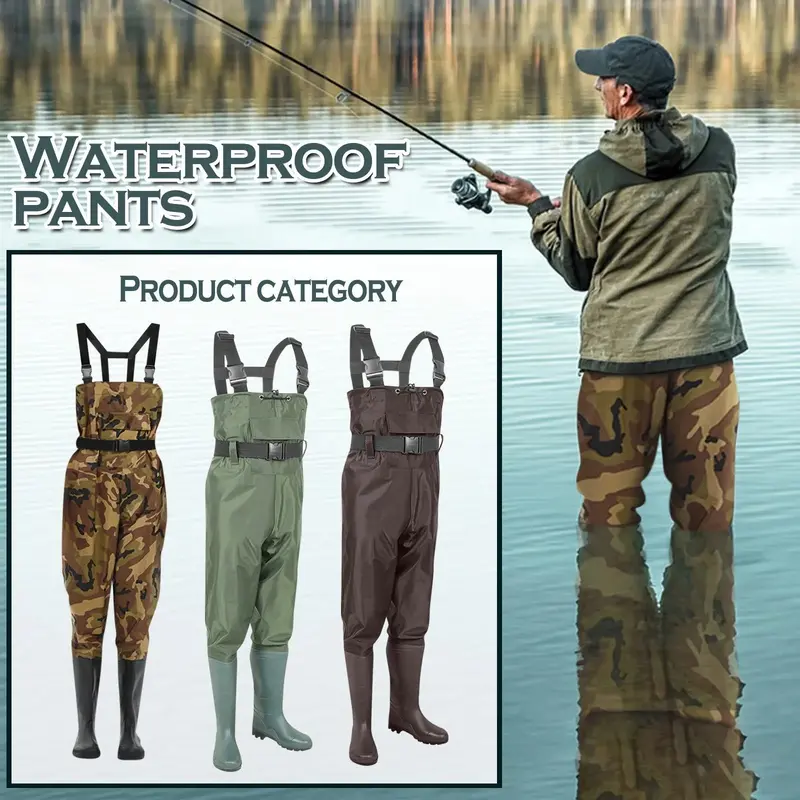 Unisex Nylon Fishing Waders – Durable, Lightweight Waterproof Protection 1