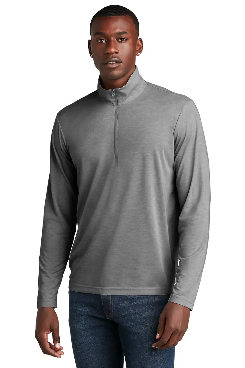 Unisex Sport-Tek Posicharge Tri-Blend Wicking 1/4-Zip Pullover (St407) With Embroidery 1