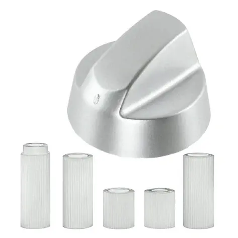 Universal Air Fryer Knob – Silver Rotary Dial Switch For Multi-Cookers, Mini Ovens & Slow Cookers 1