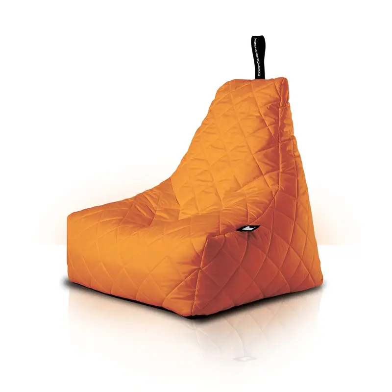 Vibrant Orange Quilted Outdoor Bean Bag – Lightweight Garden Lounger 1