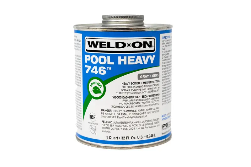 Weld-On Heavy-Duty Pool Adhesive – Gray, 1-Quart Container (Model #13567) 1