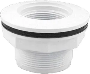White Vinyl Pool Fitting: 1.5-Inch Socket, 2-Inch Mip, Extended Design | 25522-500-000 1