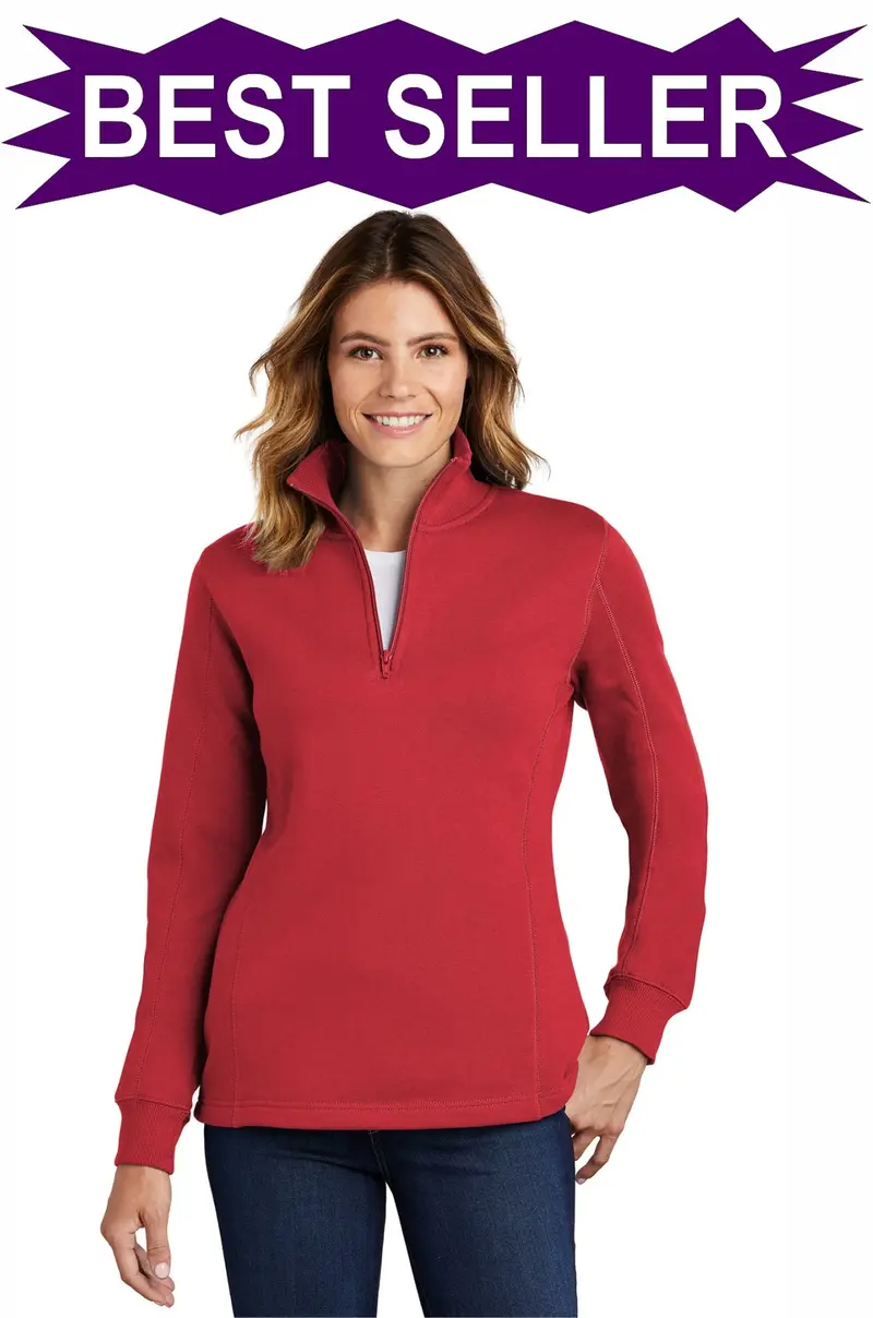 Women'S Sport-Tek 1/4-Zip Sweatshirt (Lst253) With Embroidery 1