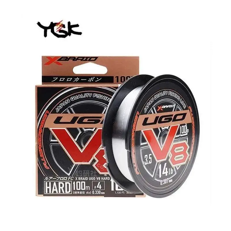 Ygk X-Braid Ugo V8 Hard Fluorocarbon Line – 100M, 4–20Lb Japanese Quality 1