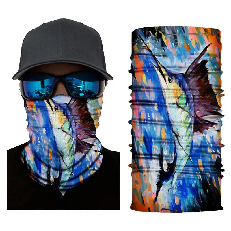 Yiqistart Angler’S Fish Design Neck Warmer – Lightweight & Moisture-Wicking 1