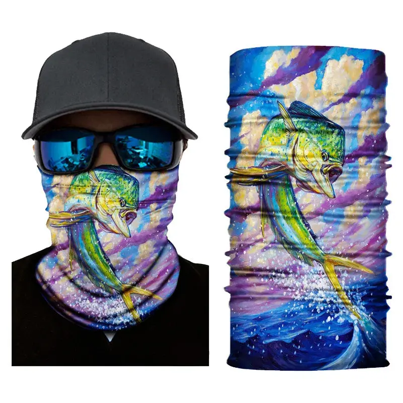 Yiqistart Fish-Graphic Neck Gaiter – Seamless Fit For Warmth And Comfort 1