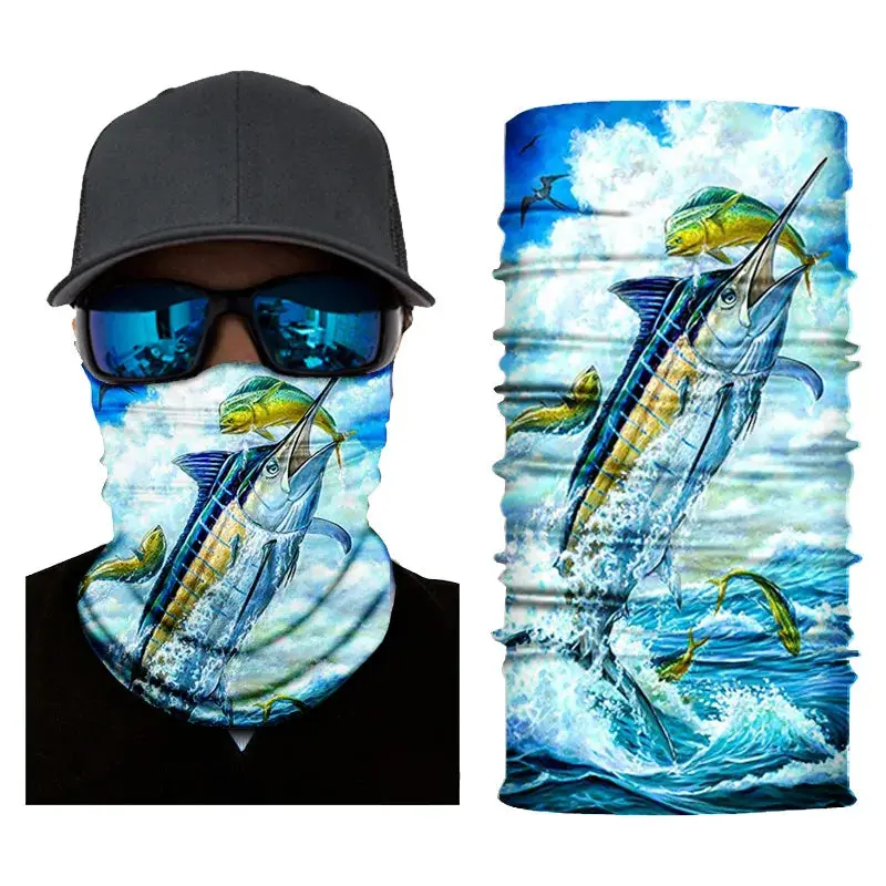 Yiqistart Fish Motif Neck Gaiter – Versatile For Fishing, Hiking, And Travel 1