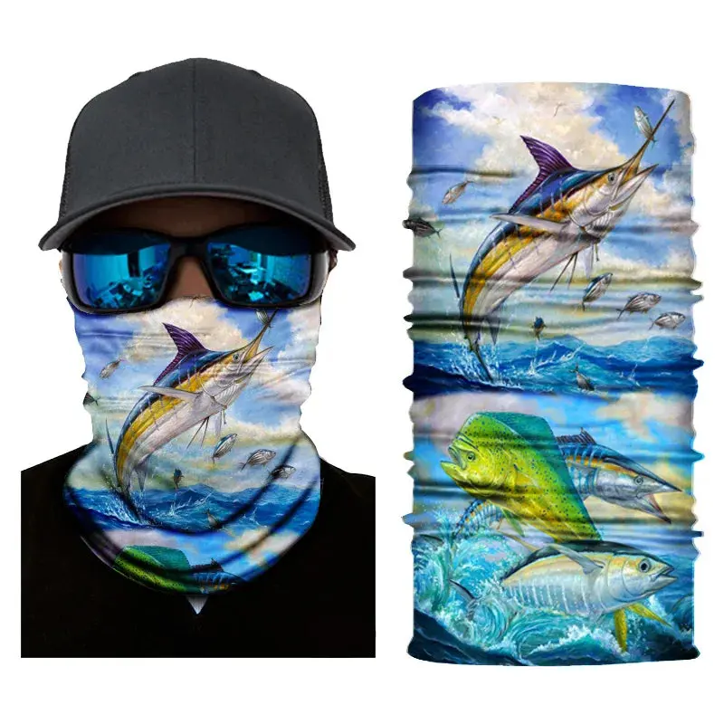 Yiqistart Fish-Pattern Neck Gaiter – Elastic, Non-Slip Fit For Active Anglers 1