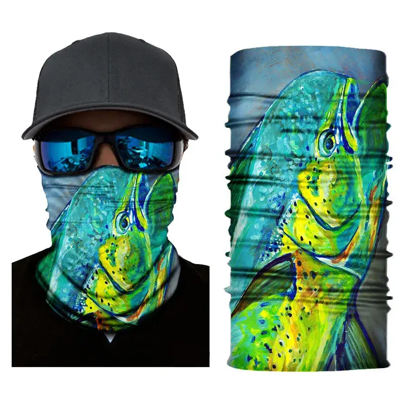Yiqistart Fish-Themed Neck Gaiter – Four-Season Fishing & Outdoor Use 1
