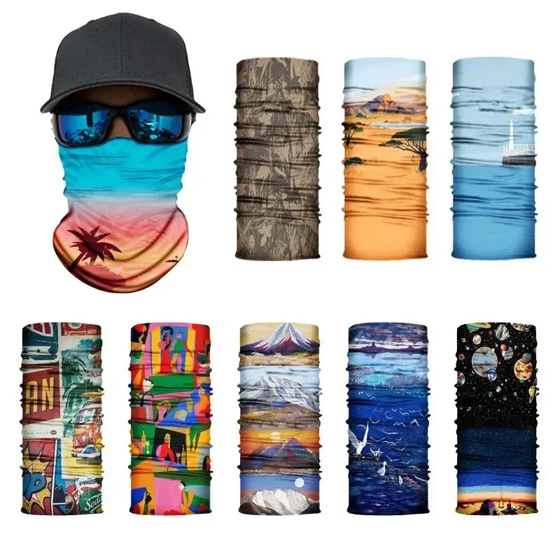 Yiqistart Fish-Themed Neck Gaiter – Versatile Sun & Wind Scarf For Anglers 1