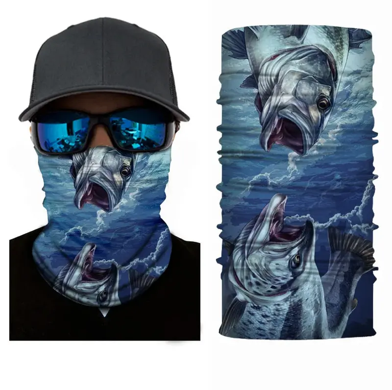 Yiqistart Fishing-Themed Tube Scarf – Reversible, Quick-Dry Neck Gaiter 1