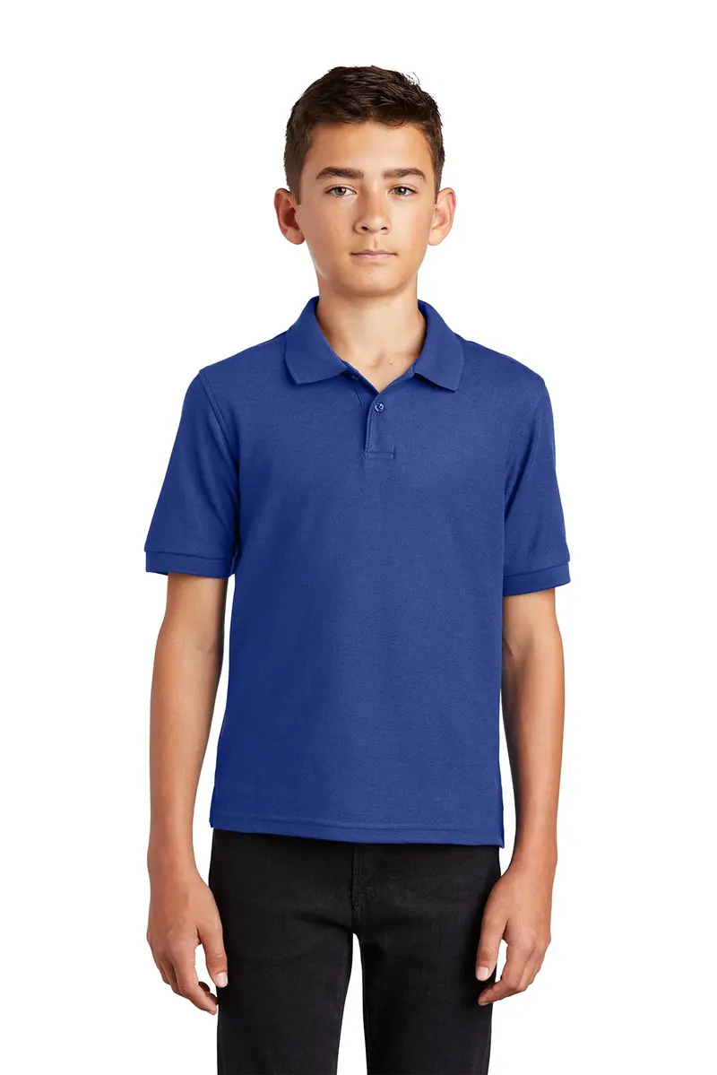 Youth Port Authority Silk Touch Polo (Y500) With Embroidery 1