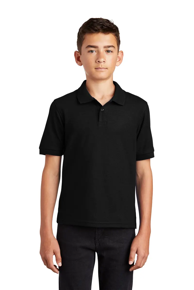 Youth Port Authority Silk Touch Polo (Y500) With Embroidery 2