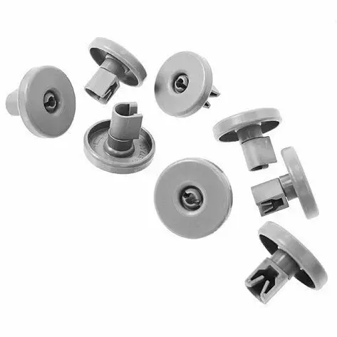 Zanussi, Electrolux & Aeg Dishwasher Lower Basket Wheels – Pack Of 8 Compatible Rollers 1