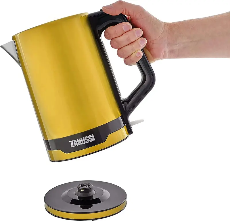 Zanussi Zek-1240 Cordless Kettle – 1.7L, Yellow-Gold Finish, 2200W Rapid Boil 1